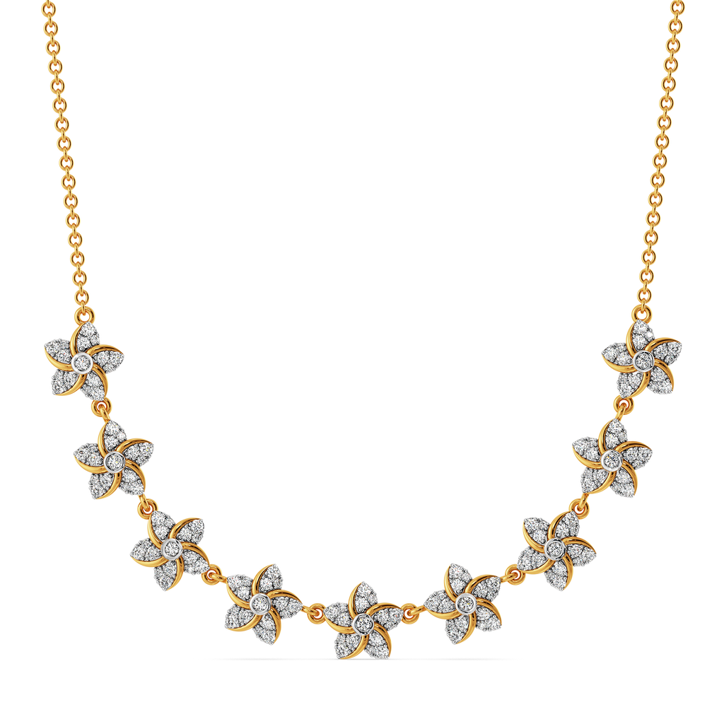 Flora Halo Diamond Necklaces
