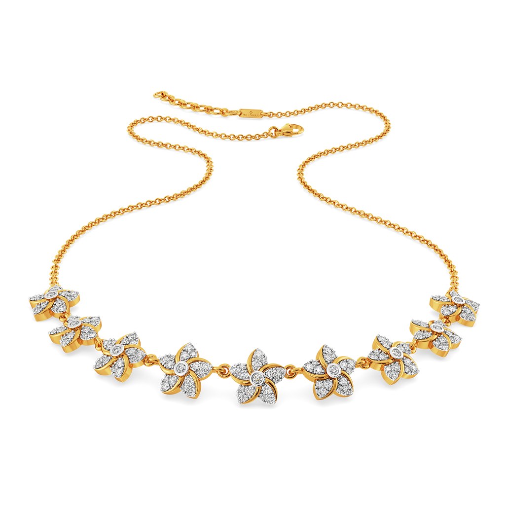 Flora Halo Diamond Necklaces