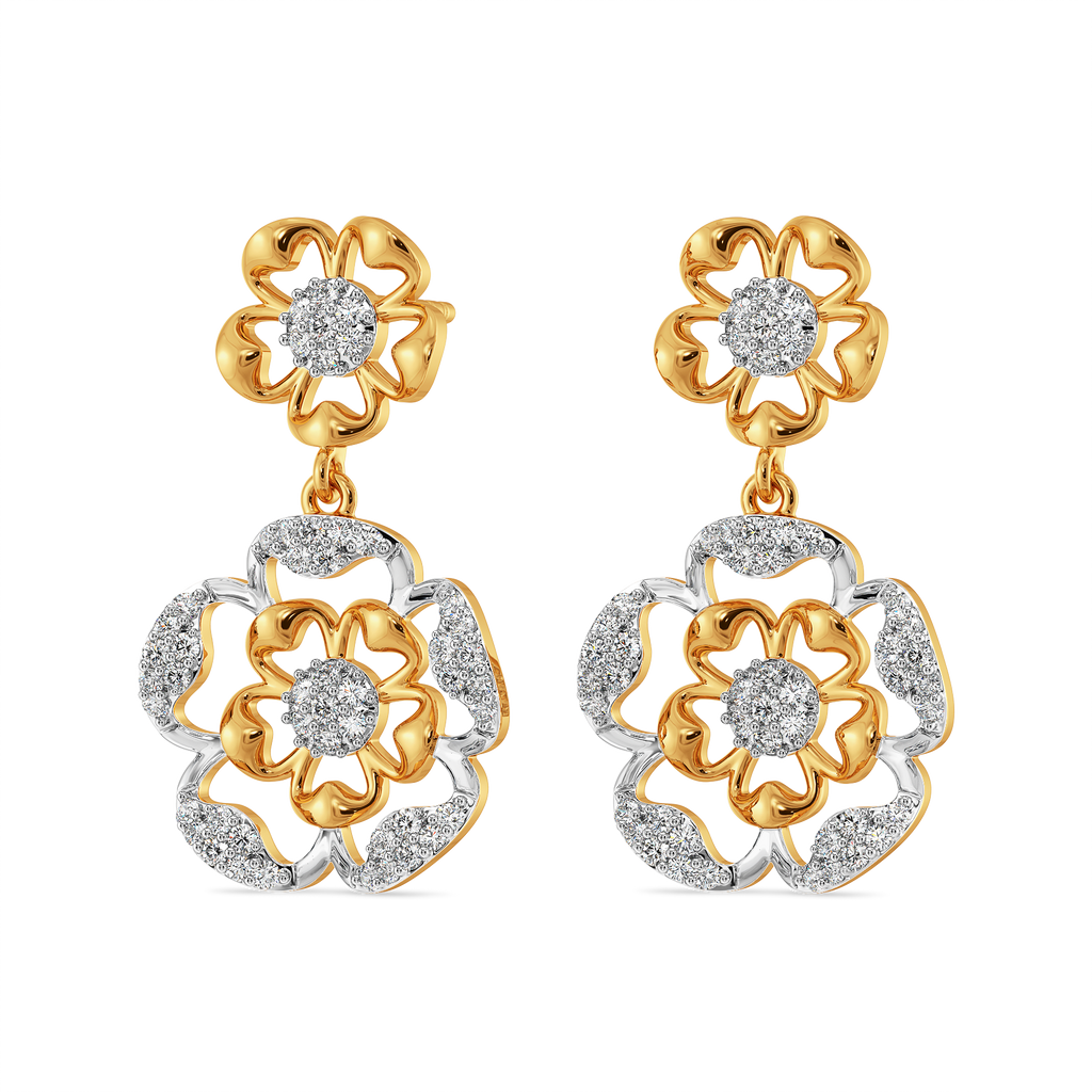 Petal Depth Diamond Earrings