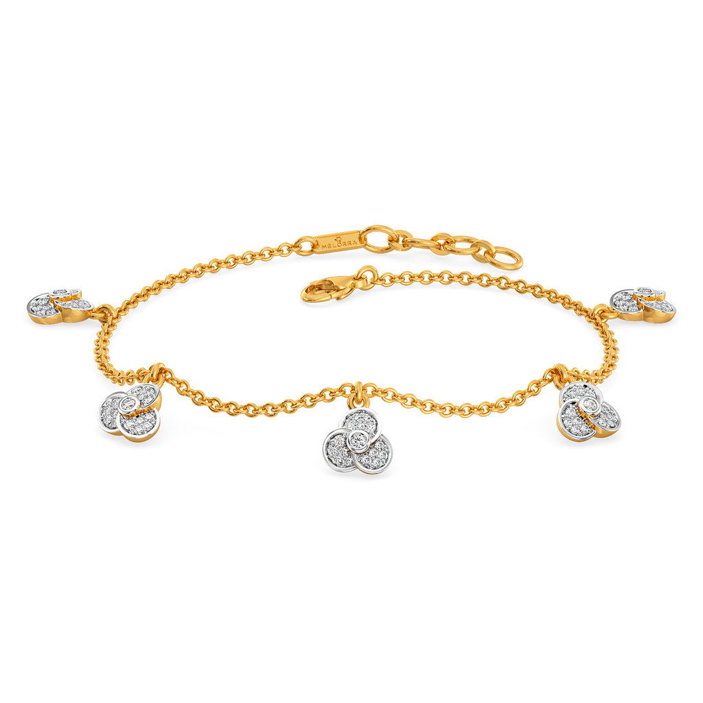 Petal Whirl Diamond Bracelets