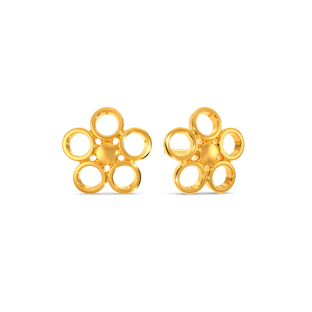 Polka Pop Gold Earrings