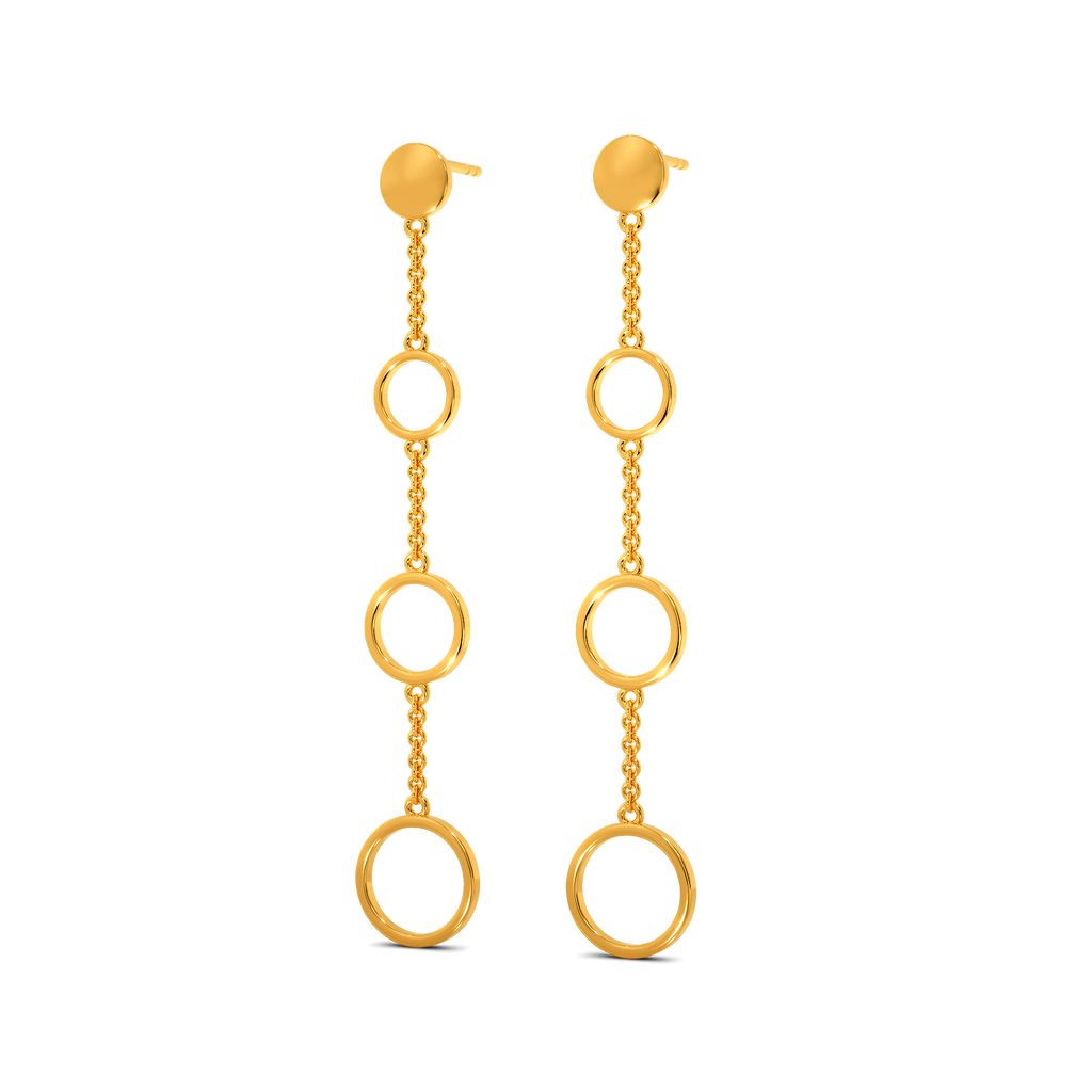 Polka Dot Gold Earrings
