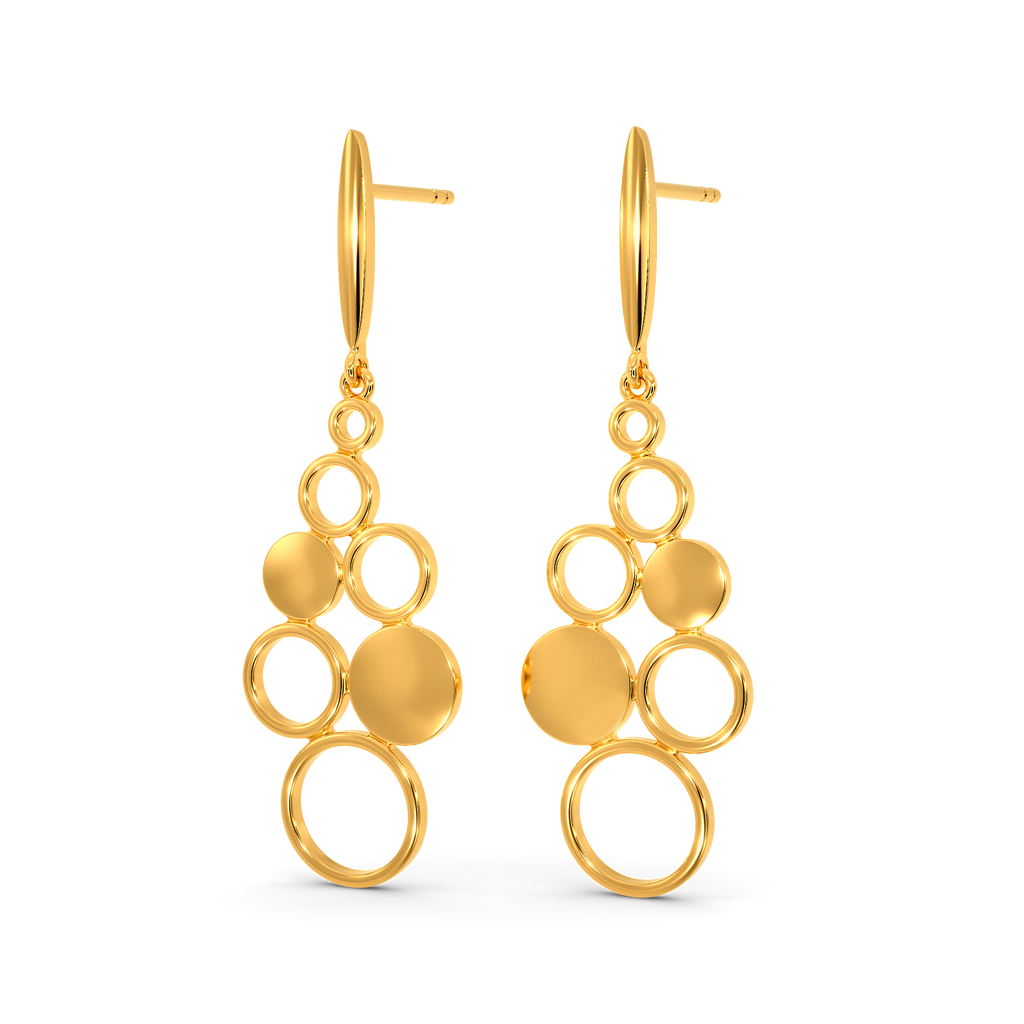 Retro Revival Gold Earrings