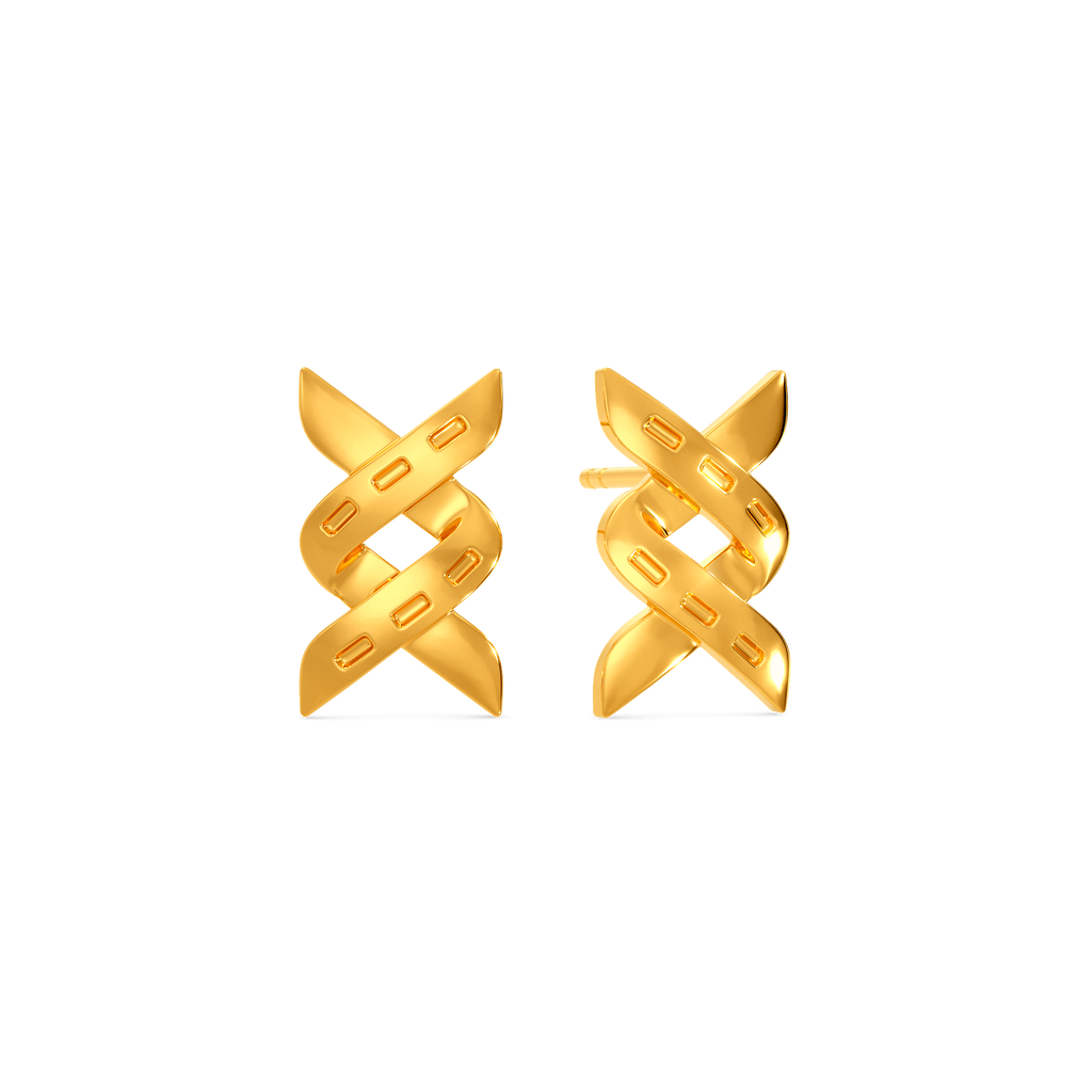 Retro Revival Gold Earrings