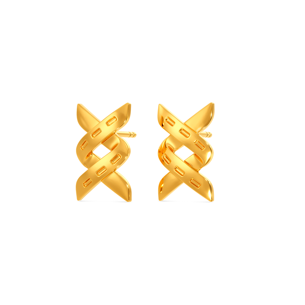 Retro Revival Gold Earrings