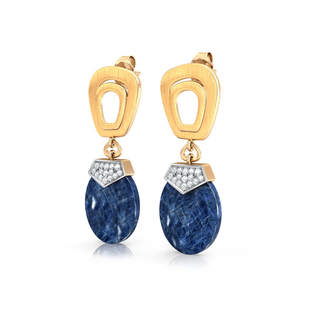 Button Pocket Diamond Earrings