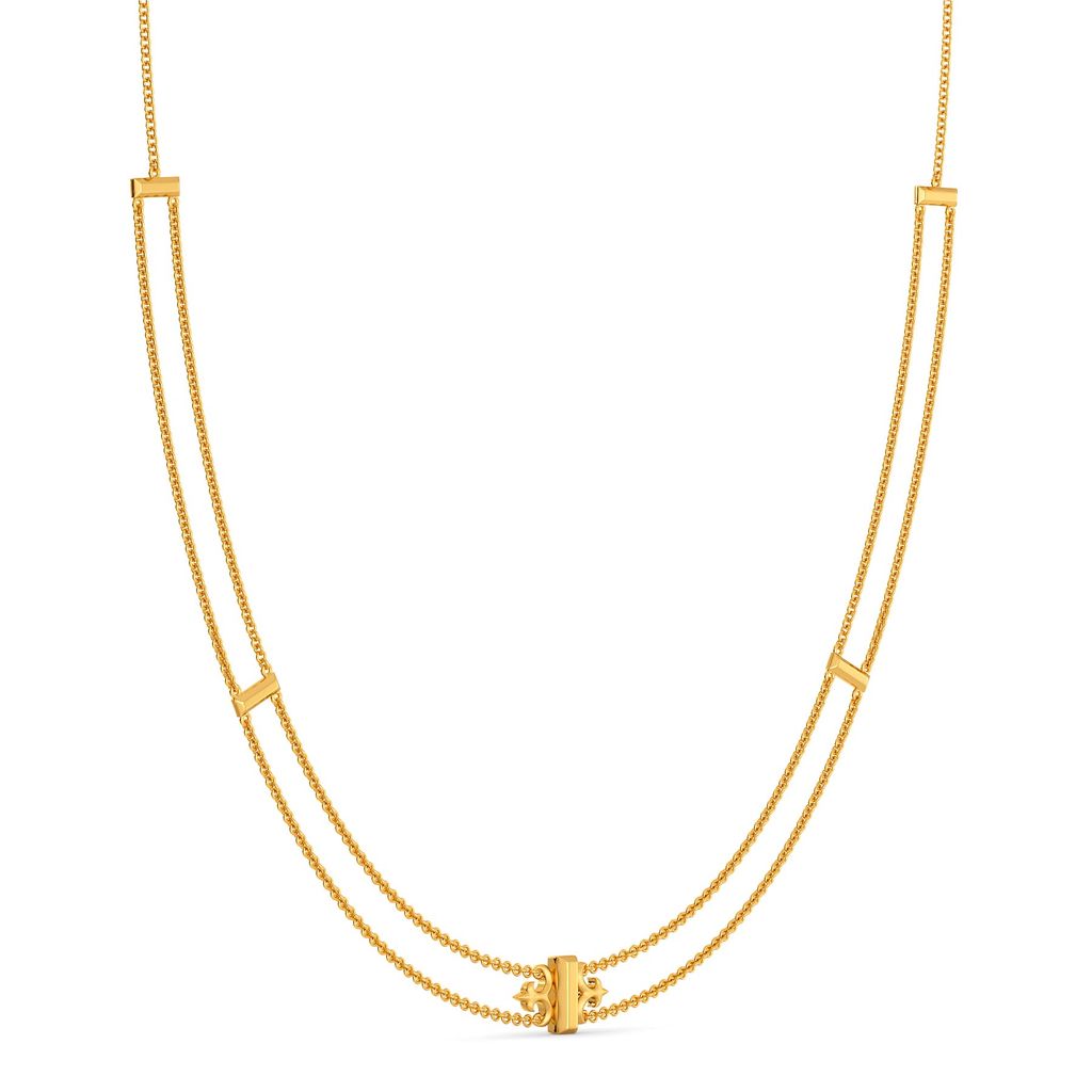 Victorian Swirls Gold Necklaces