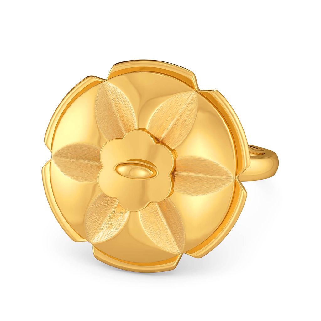 Floral Weaves Gold Rings alternate view 3