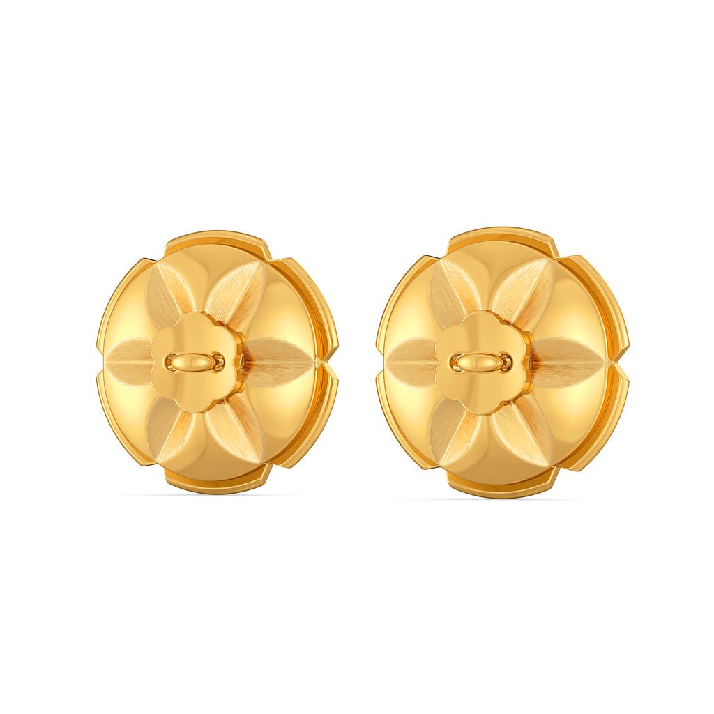 Floral Weaves Gold Earrings