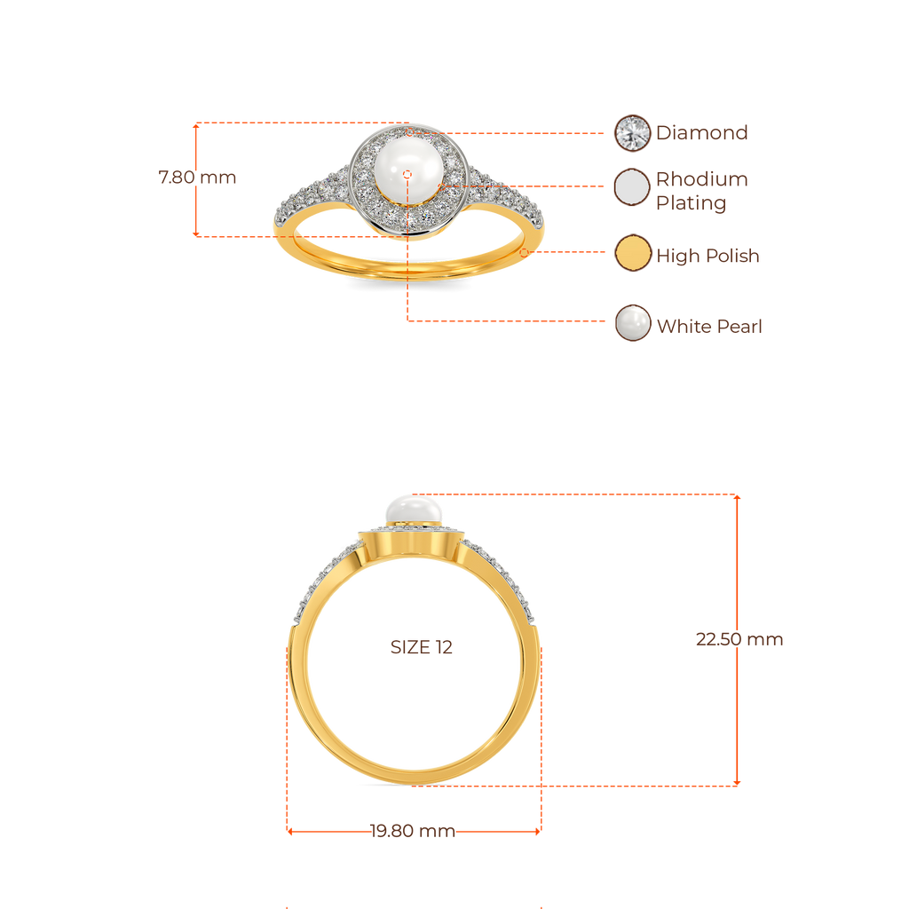 Tune Of Pearls Diamond Rings image