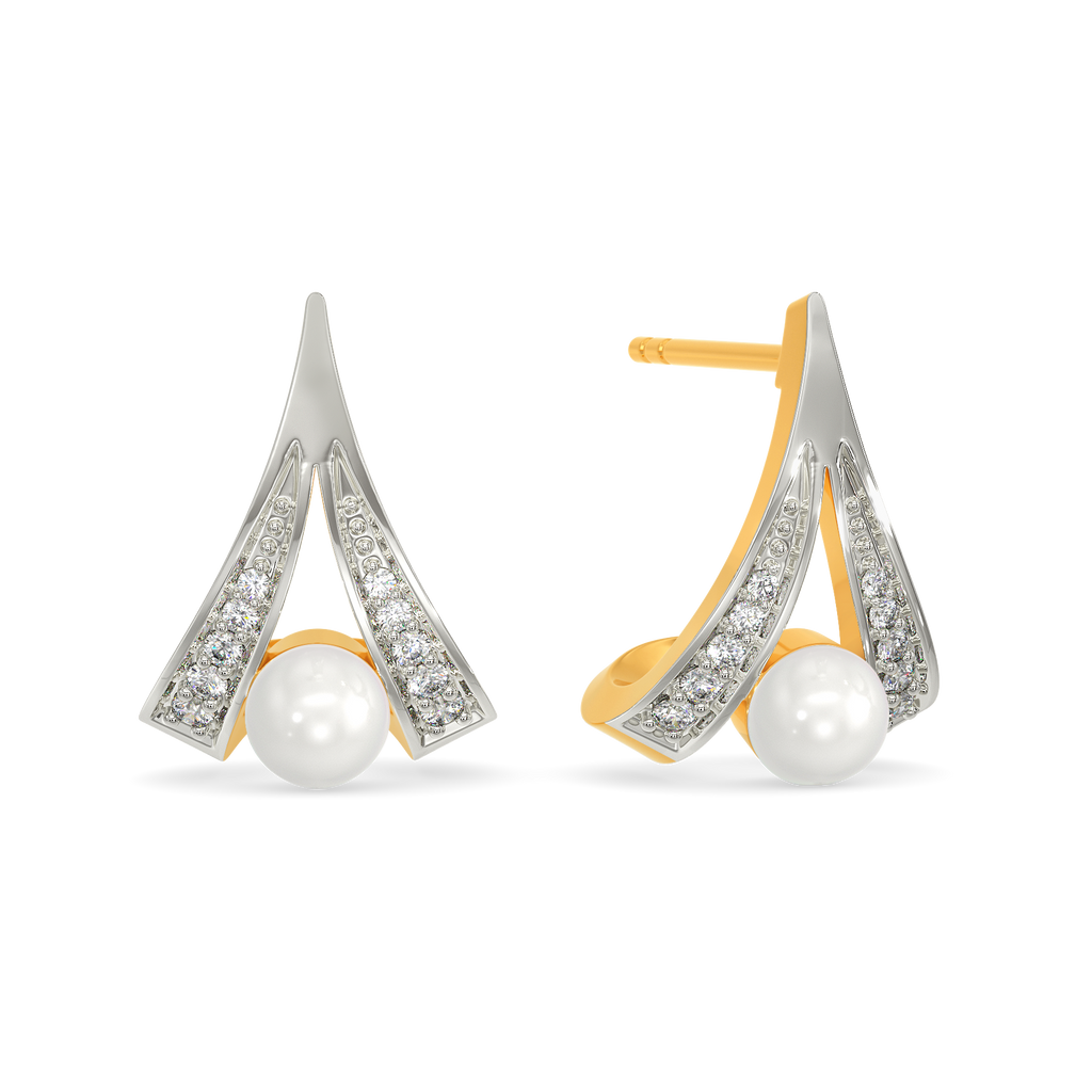 Pearl Core Diamond Earrings