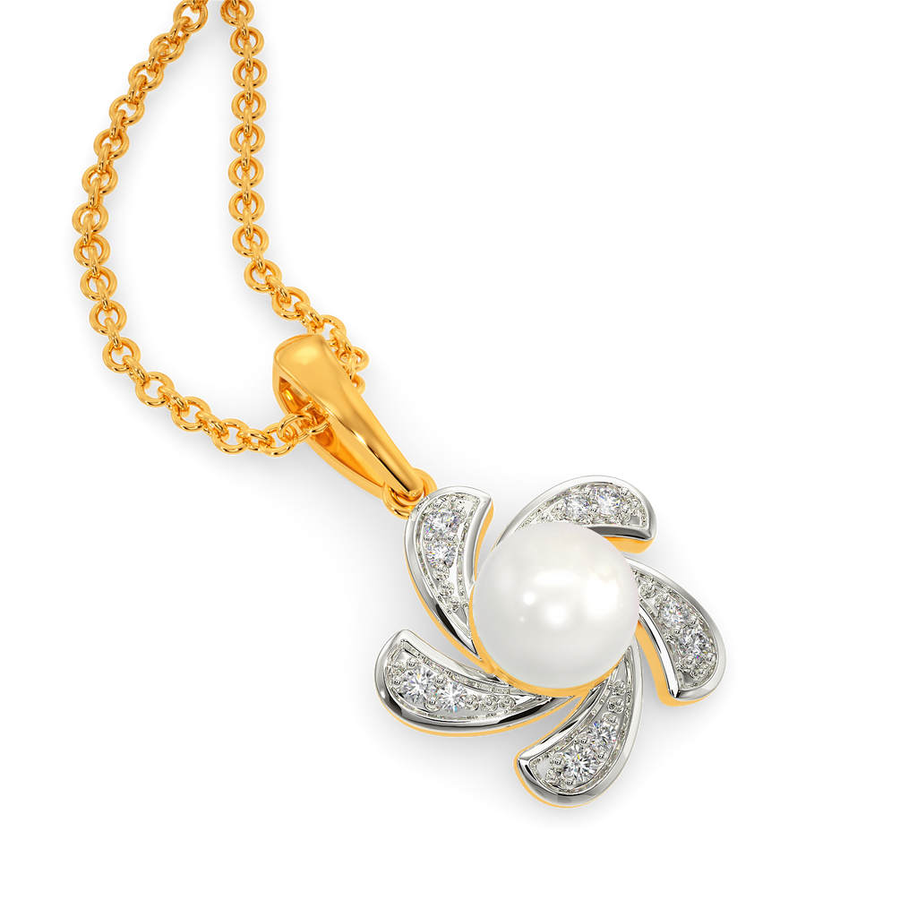 Pearl Core Diamond Pendants
