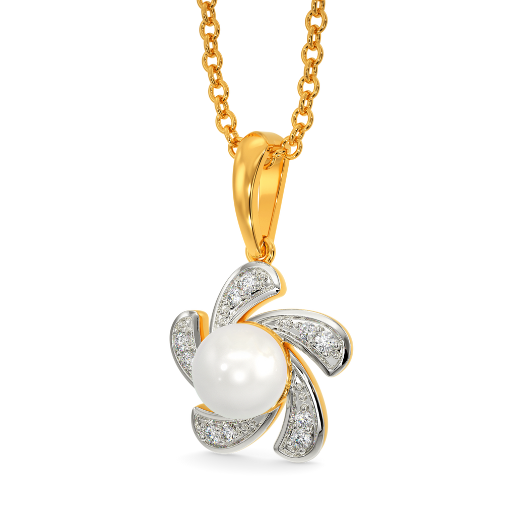 Pearl Core Diamond Pendants
