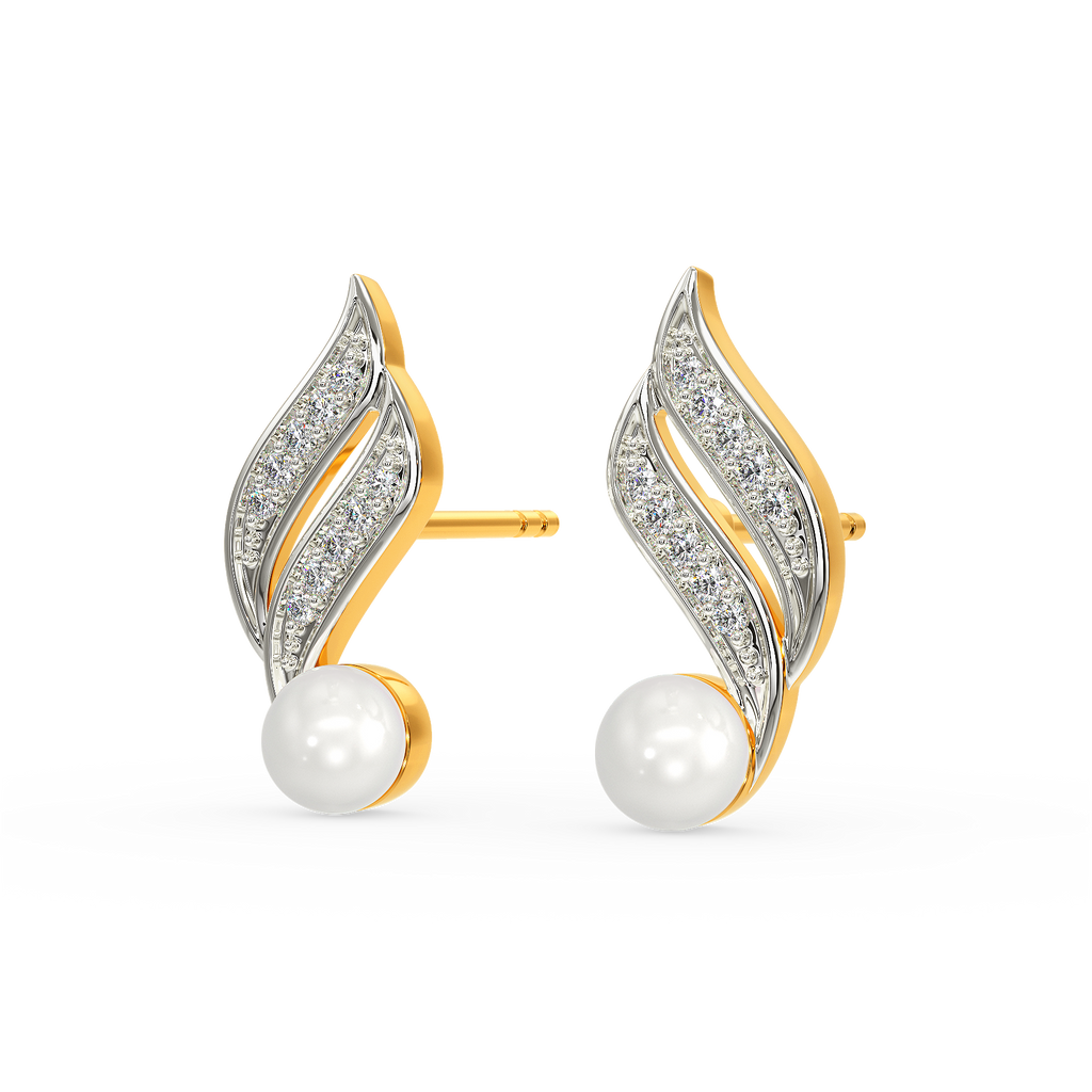 Pearl Rock Diamond Earrings