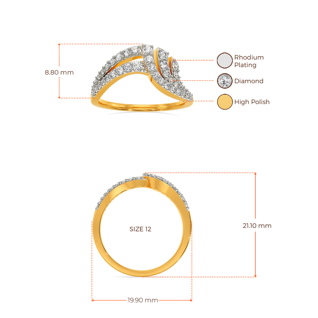 Drape Sparkle Diamond Rings image