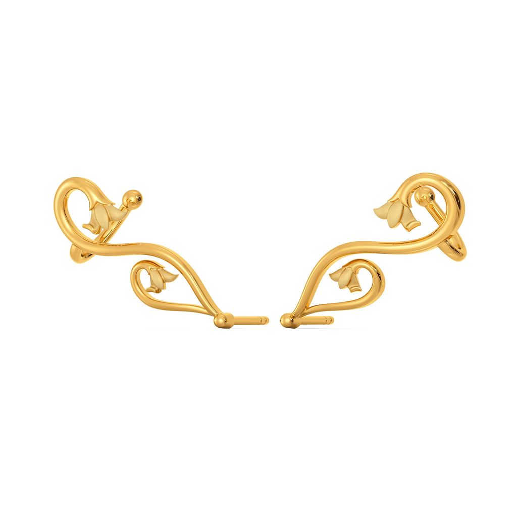 Spirals N Vines Gold Earrings
