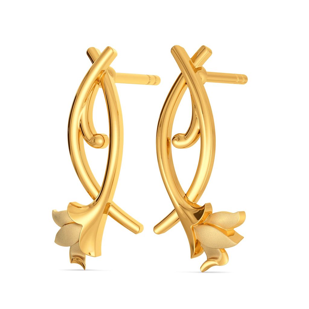 Vine Intertwine Gold Earrings