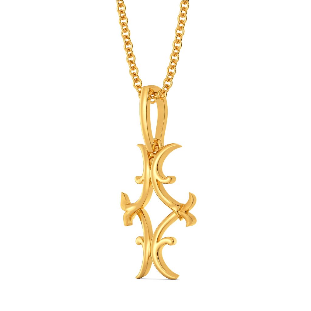 Print Reimagined Gold Pendants