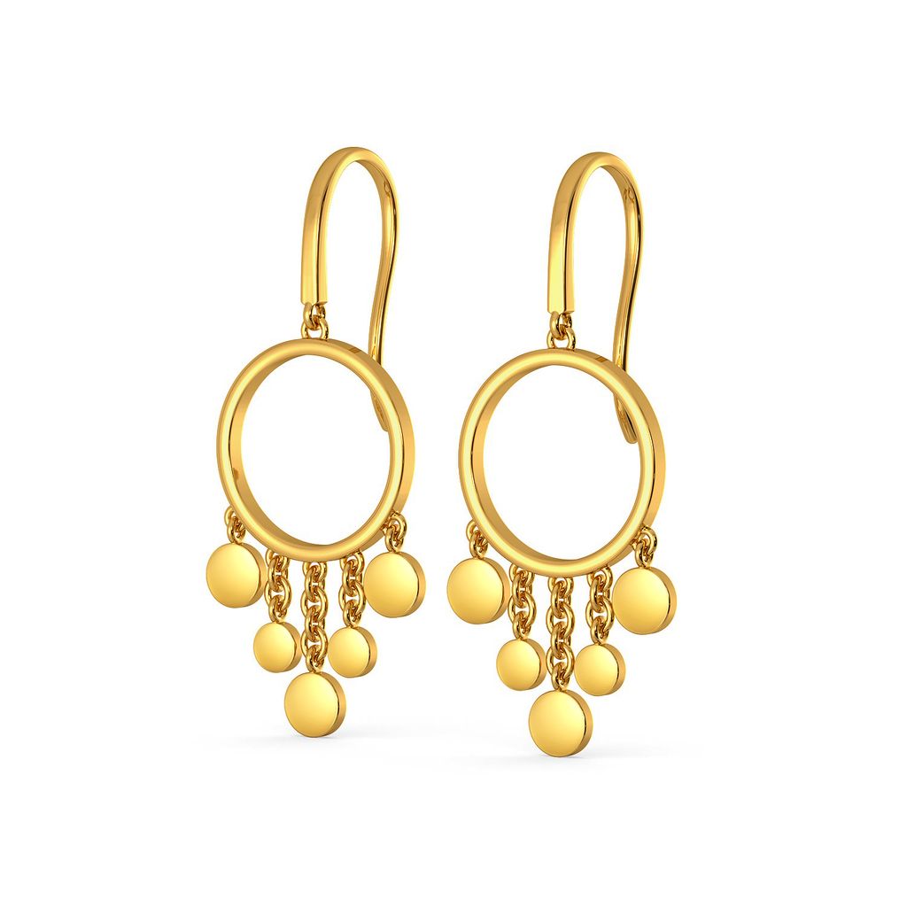 Disco Drama Gold Earrings