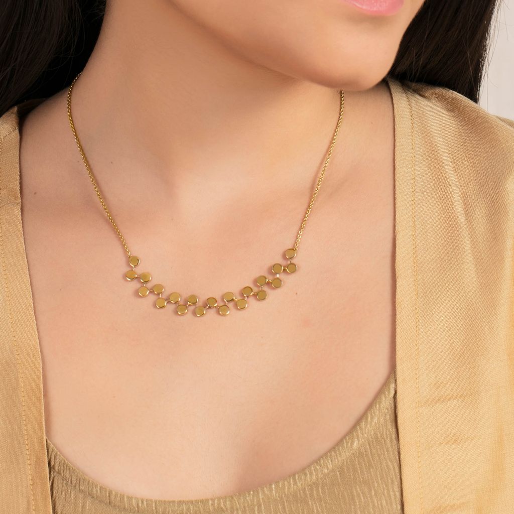 Shimmer N Glimmer Gold Necklaces