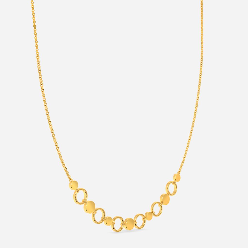 Sync in Sequin Gold Necklaces