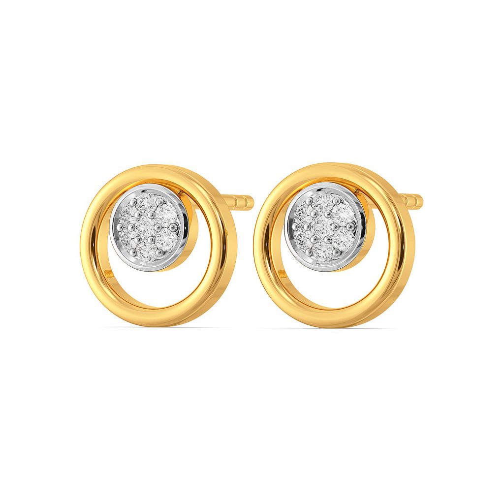 Double Sphere Diamond Earrings
