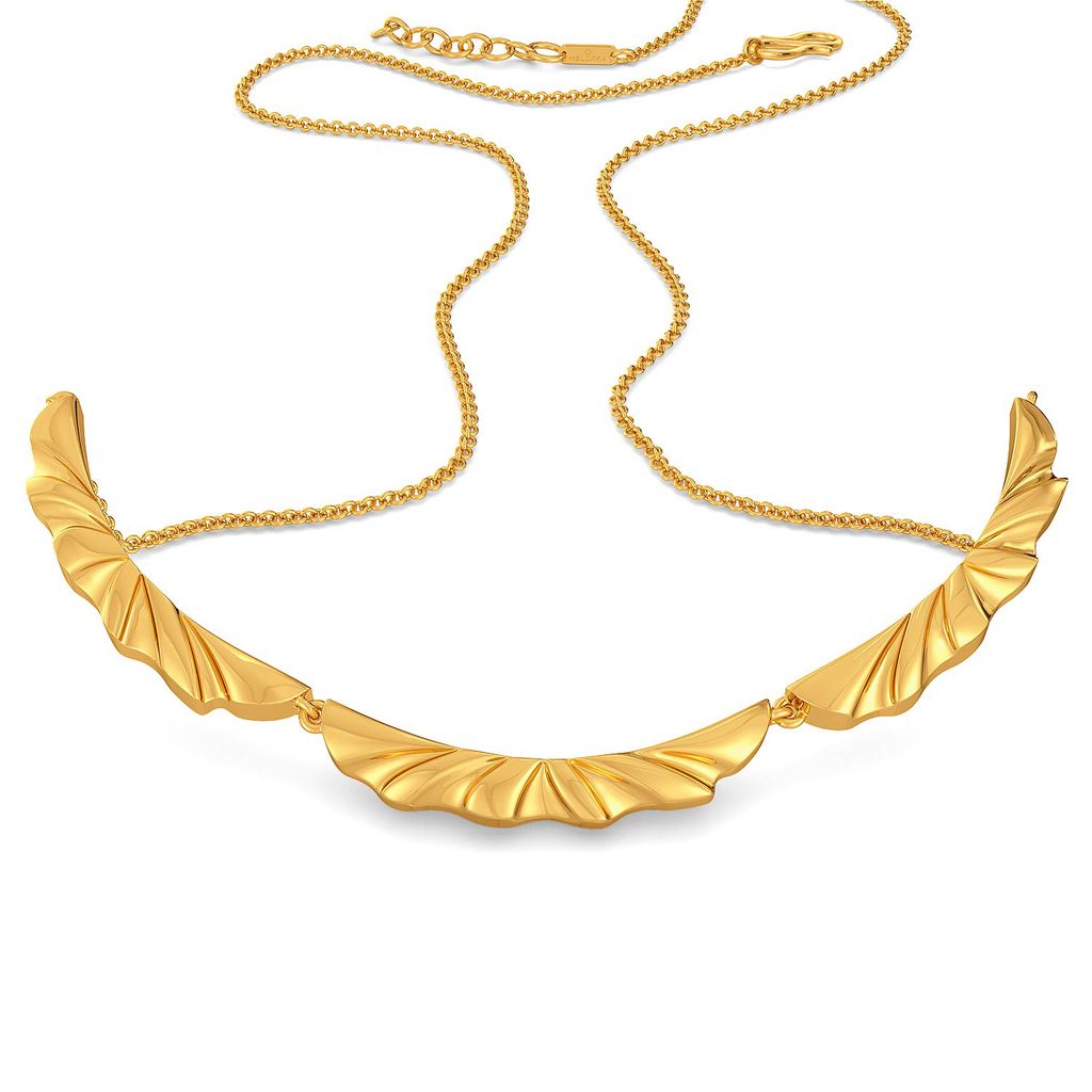 Ruffle Shuffle Gold Necklaces