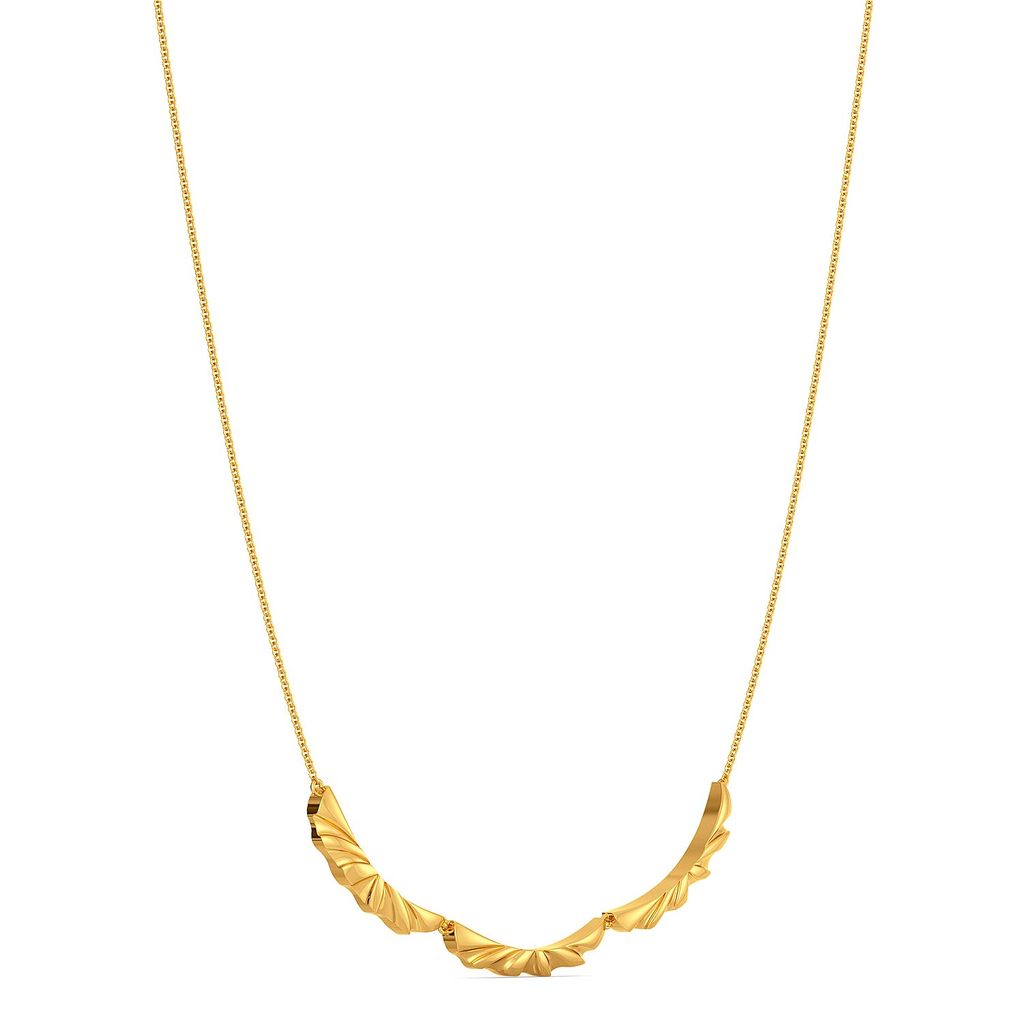 Ruffle Shuffle Gold Necklaces