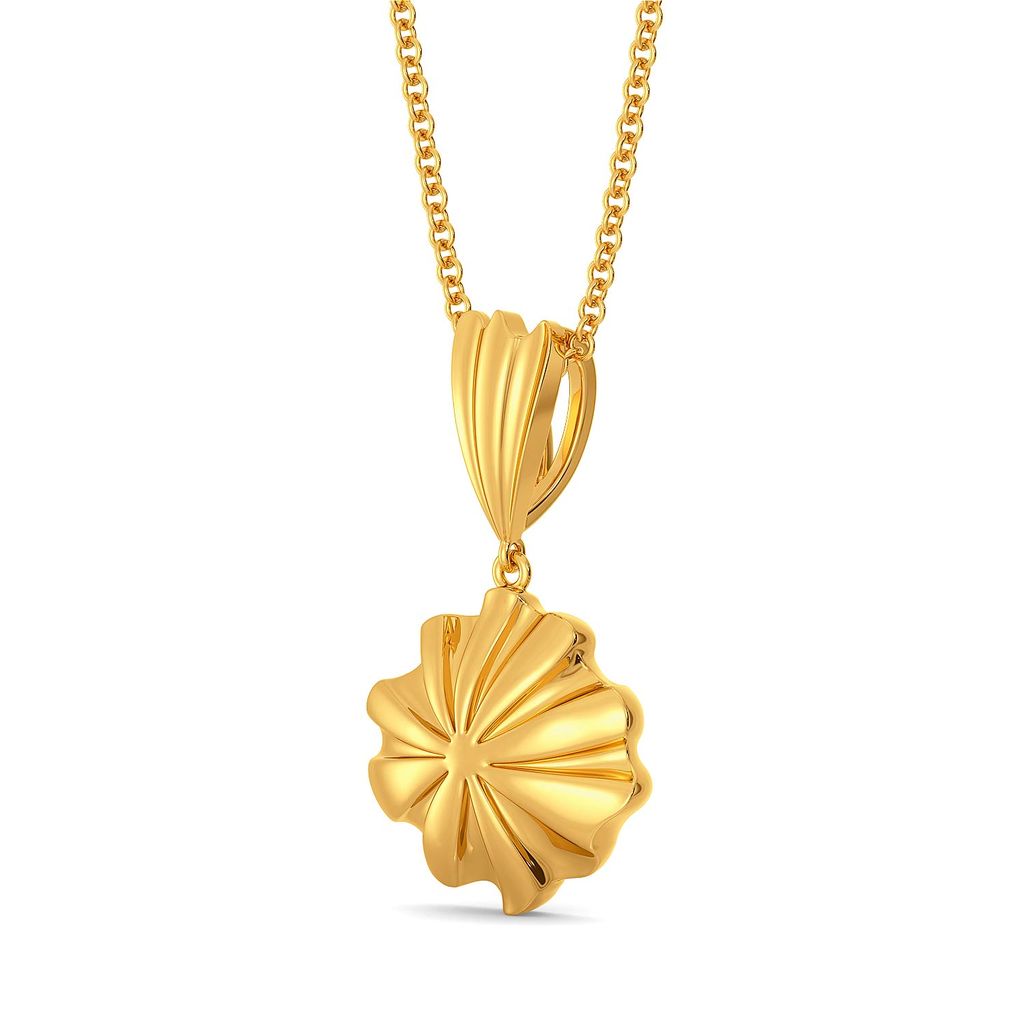 Ruffle Shuffle Gold Pendants