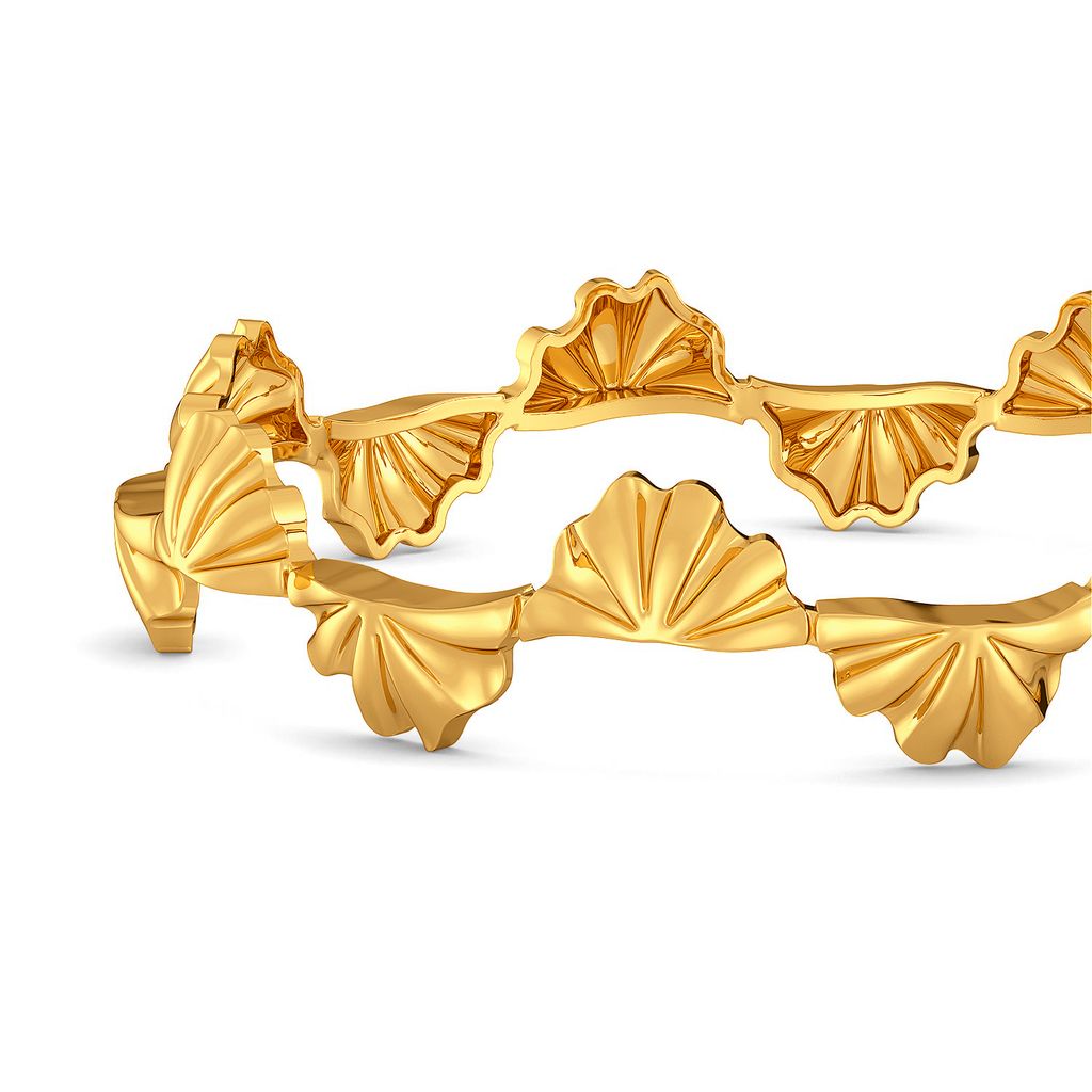 Ruffle Shuffle Gold Bangles