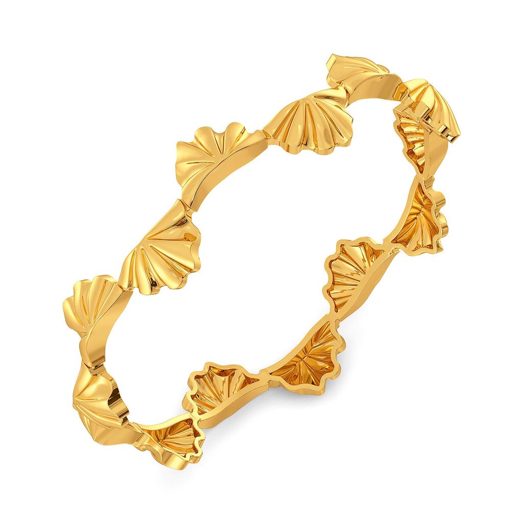 Ruffle Shuffle Gold Bangles