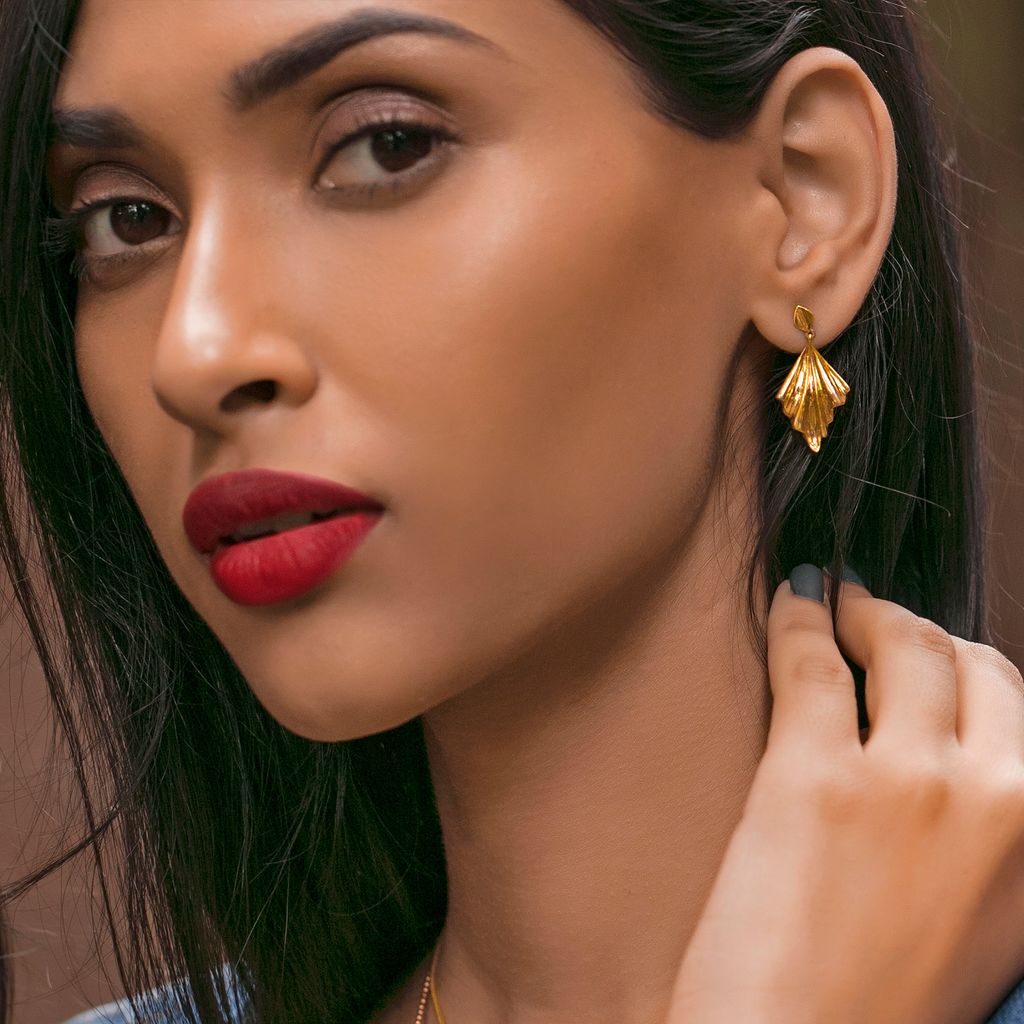 Chill Frill Gold Earrings