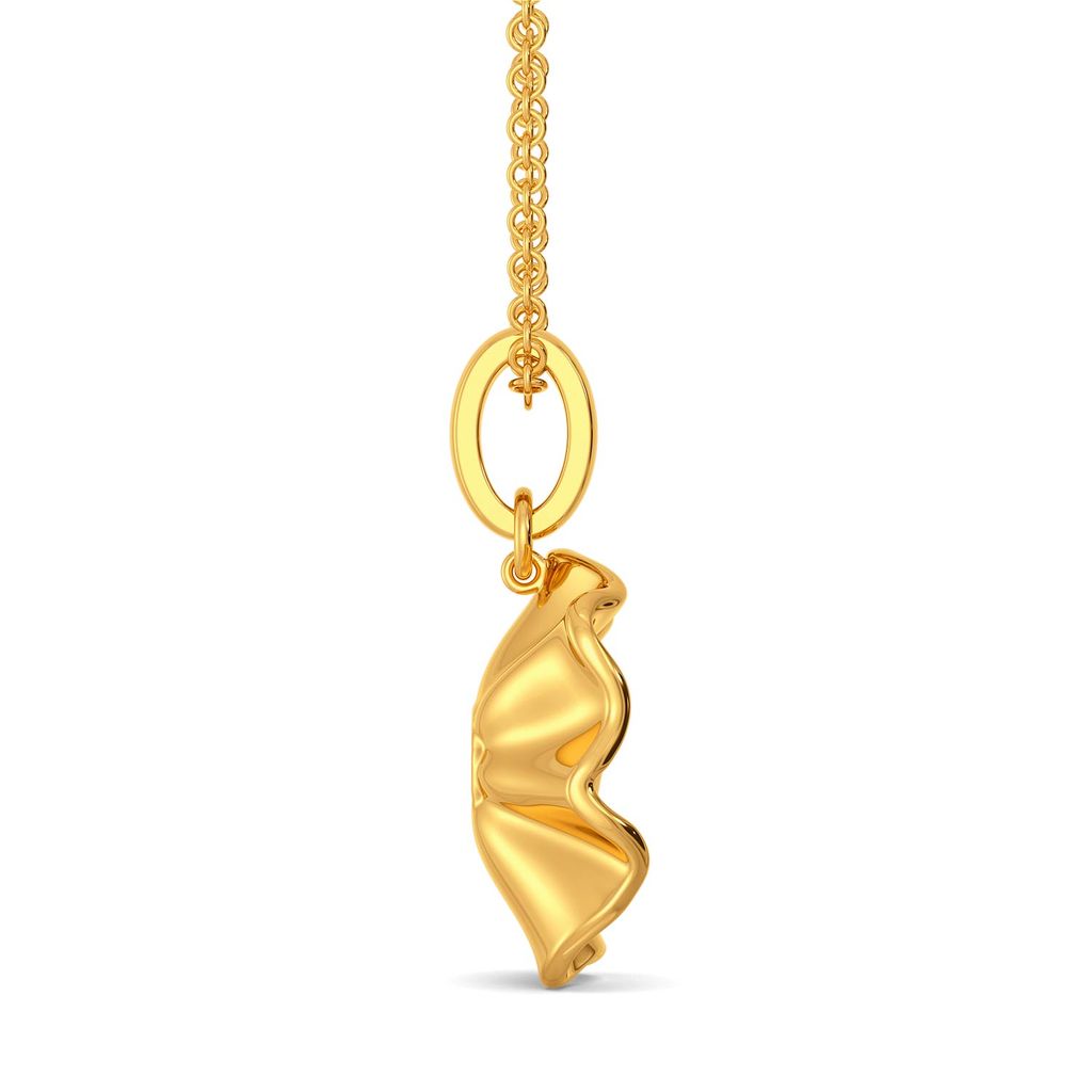 Curvy Cascades Gold Pendants