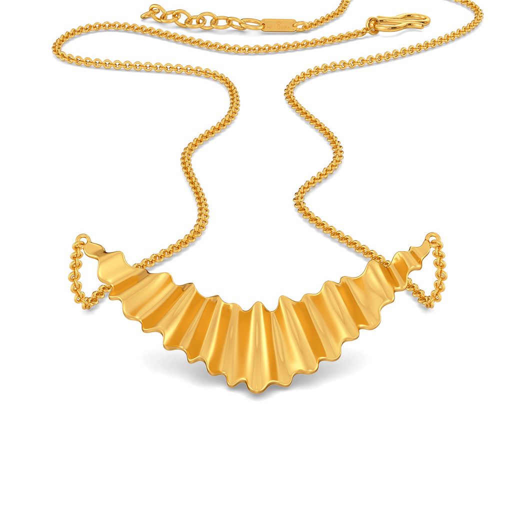 Ruffle Bites Gold Necklaces