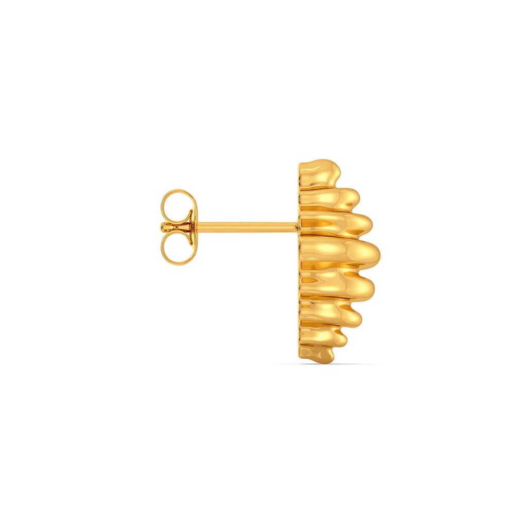 Ruffle Bites Gold Earrings