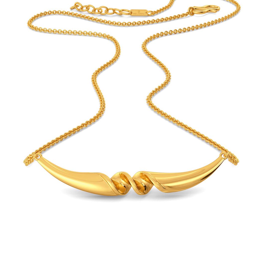 Ruffle Twirl Gold Necklaces
