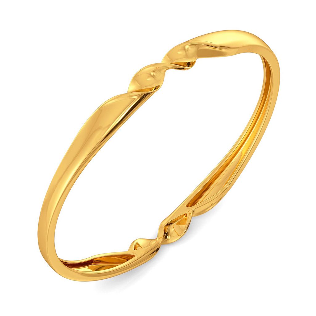 Ruffle Twirl Gold Bangles