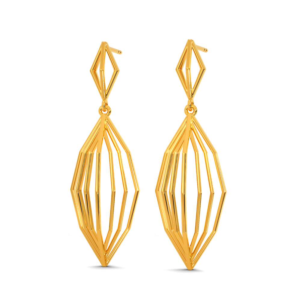 All Around Volume Gold Earrings