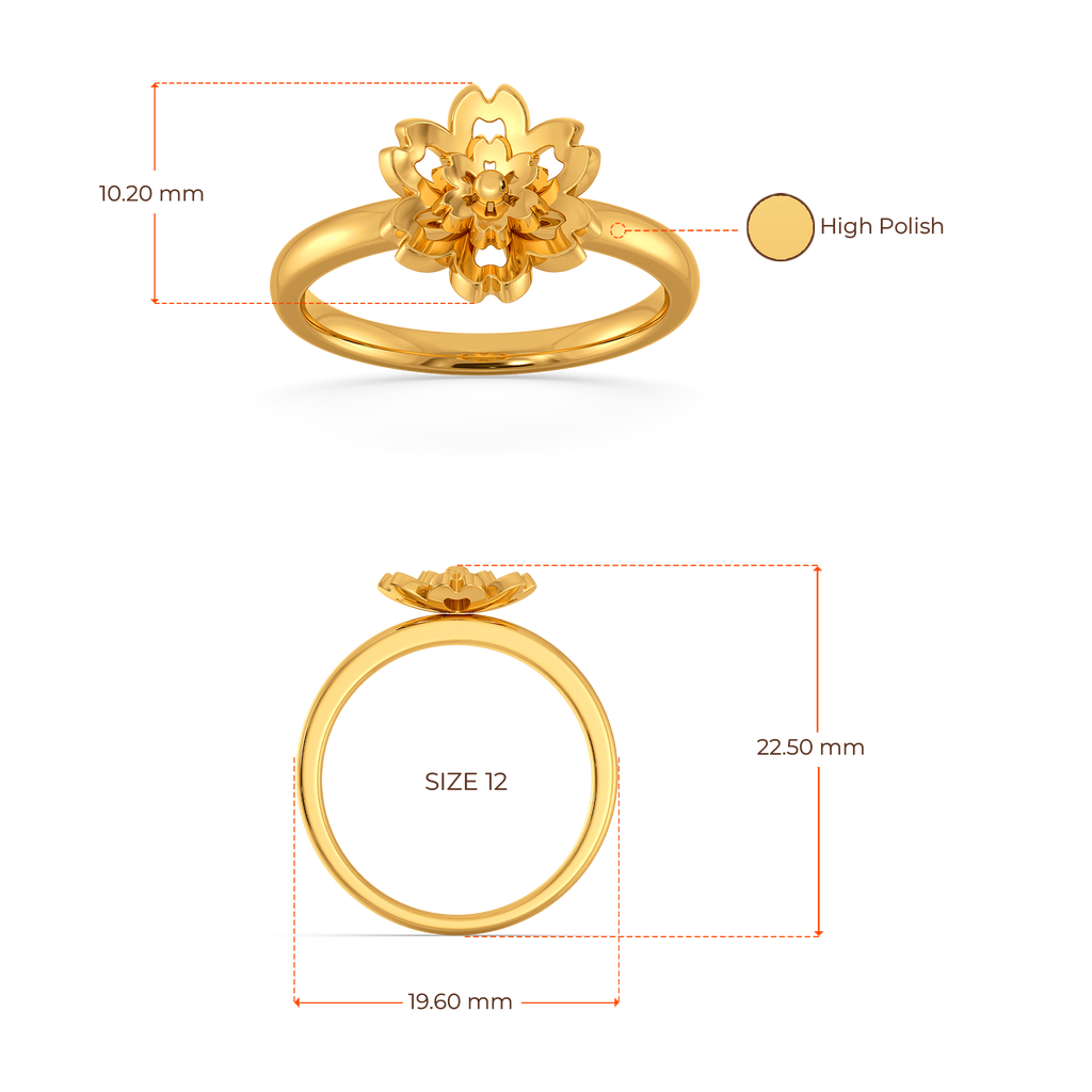 Amber Glow Gold Rings image
