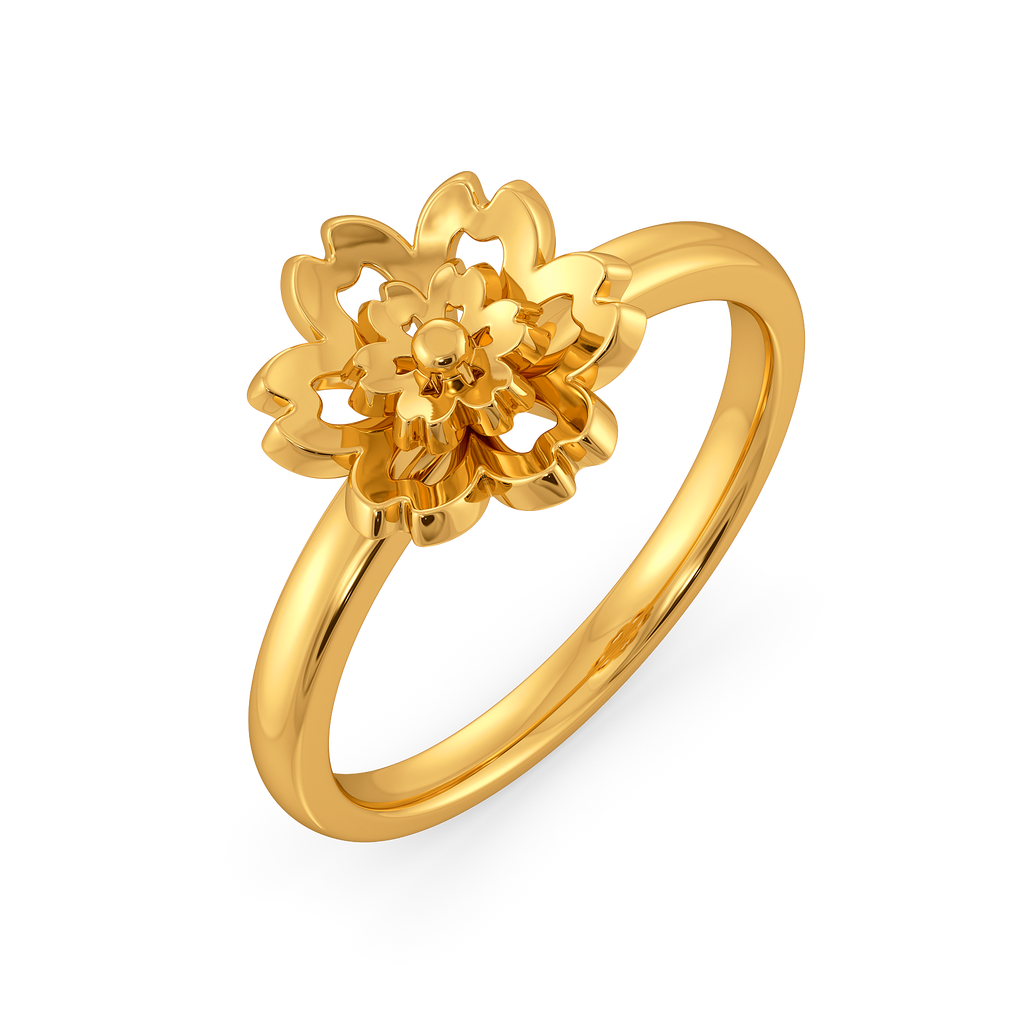 Amber Glow Gold Rings