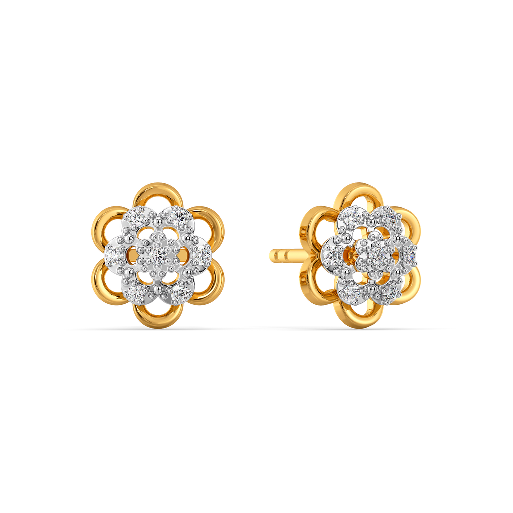 Golden Radiance Diamond Earrings