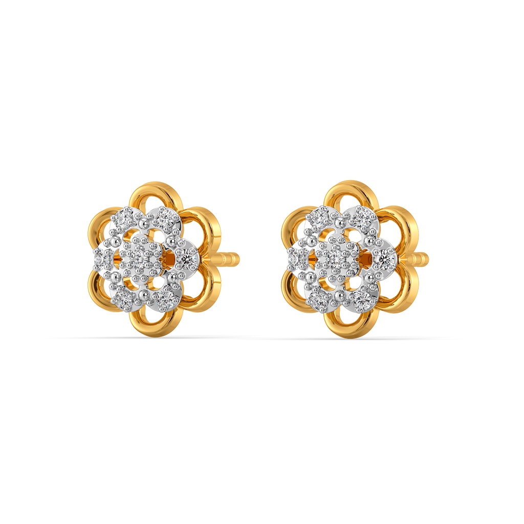 Golden Radiance Diamond Earrings