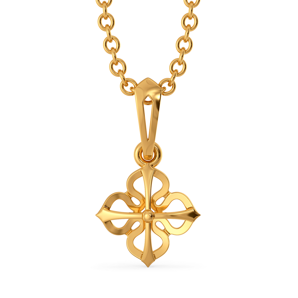 Amber Charm Gold Pendants