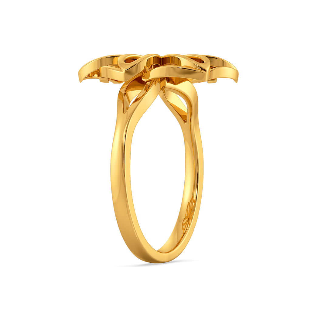 Amber Bloom Gold Rings image