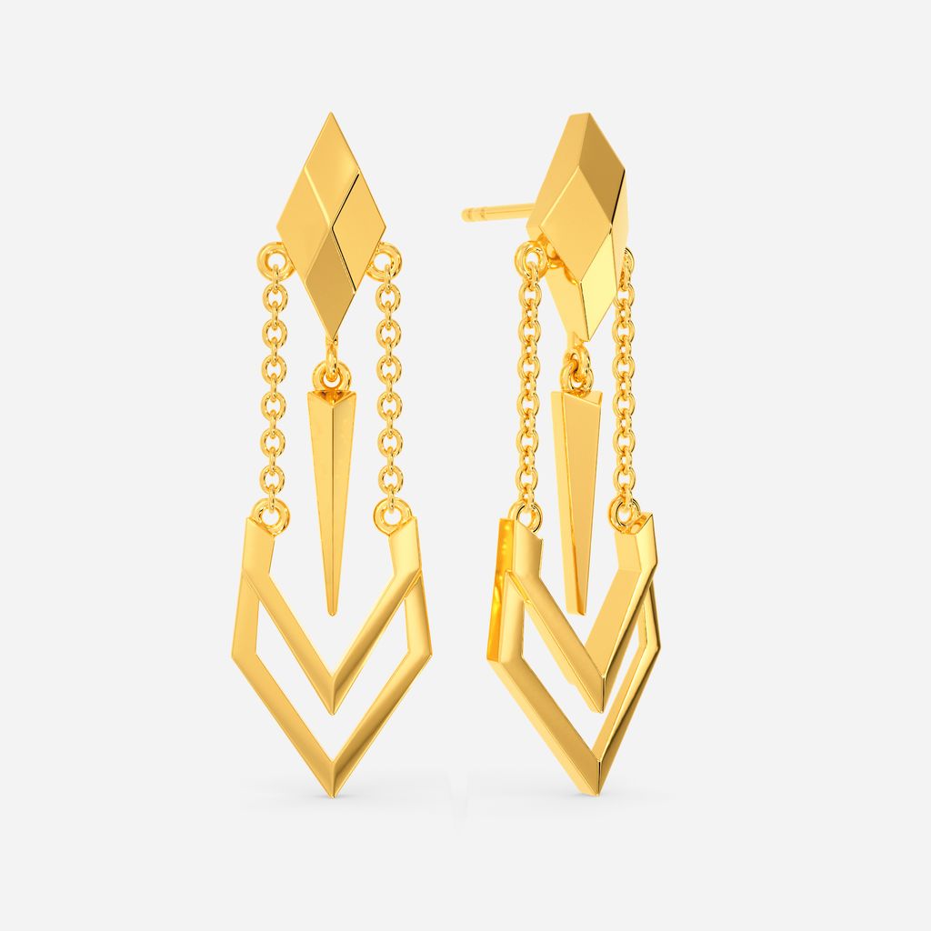 Tempt O Trysts Gold Earrings