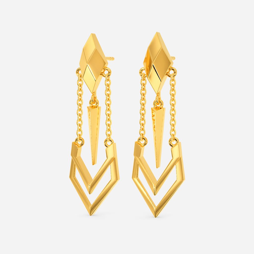 Tempt O Trysts Gold Earrings