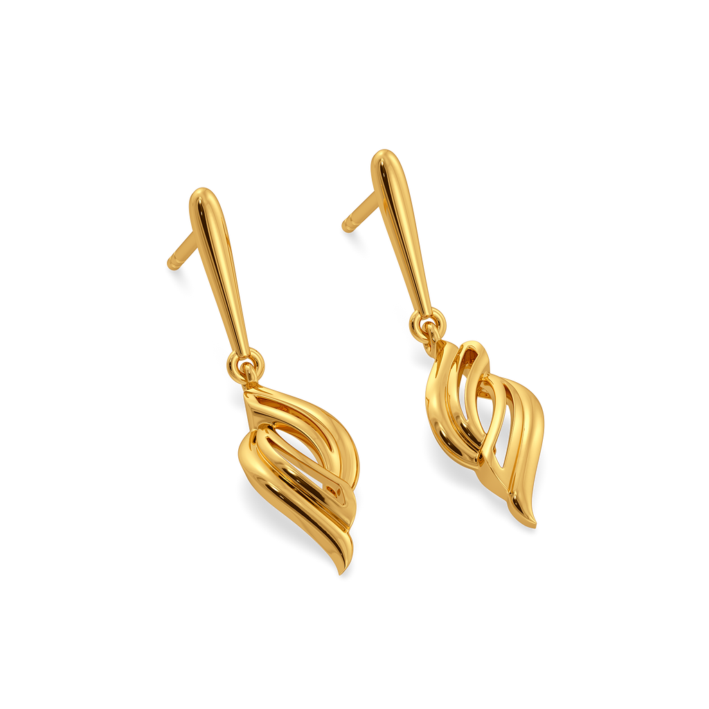 Elegantly Draped Gold Earrings