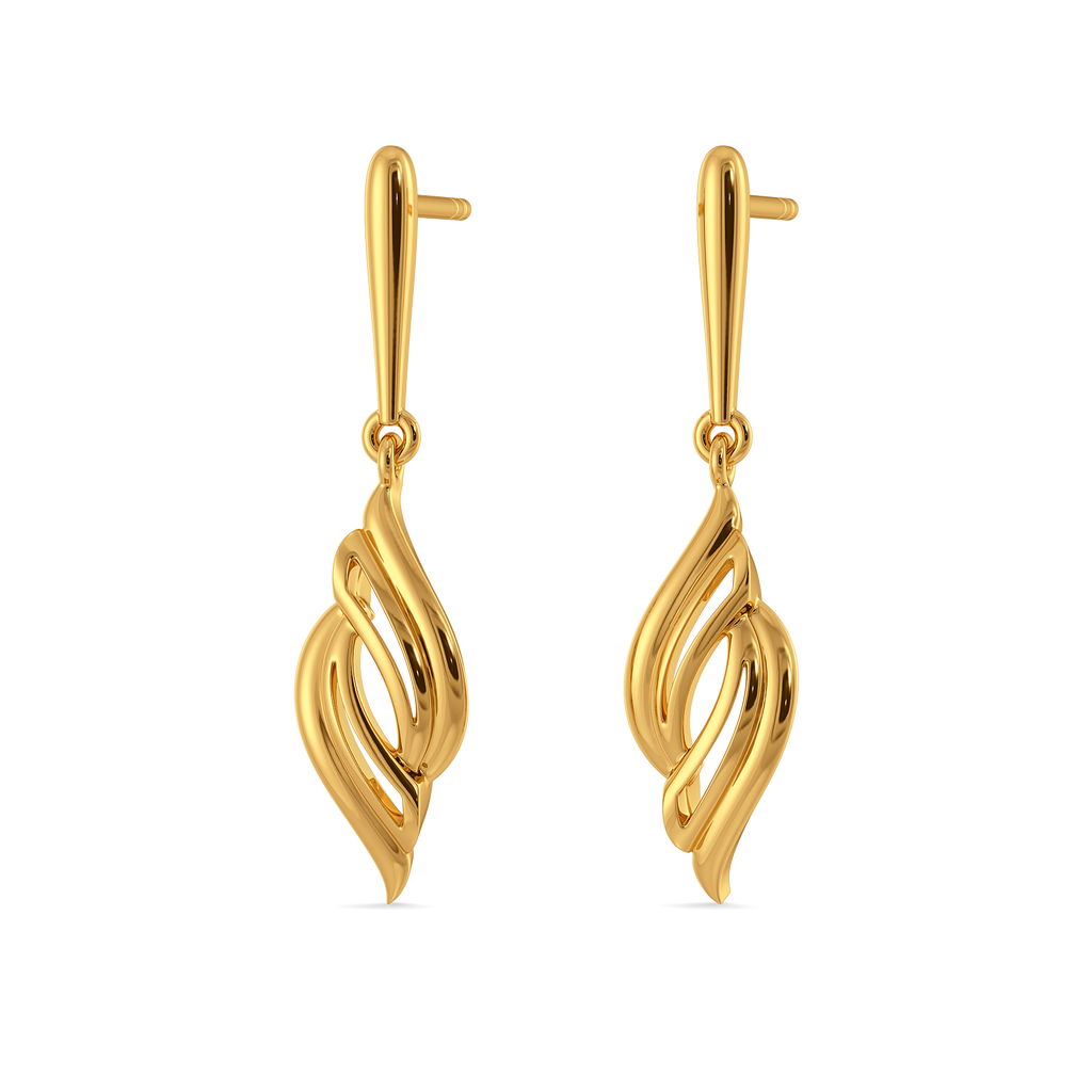 Elegantly Draped Gold Earrings