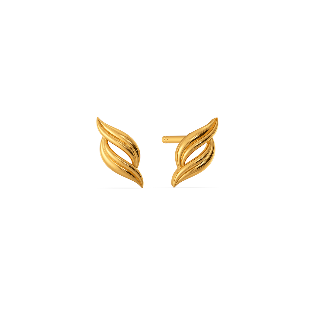 Elegantly Draped Gold Earrings