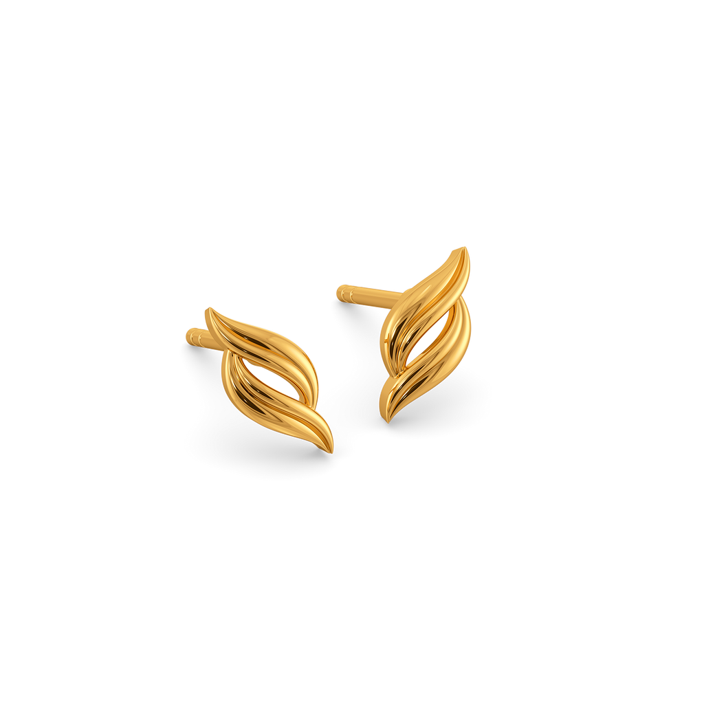 Elegantly Draped Gold Earrings